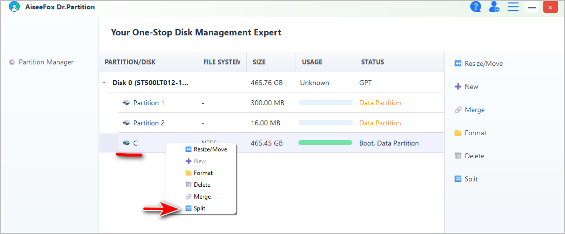 split c drive