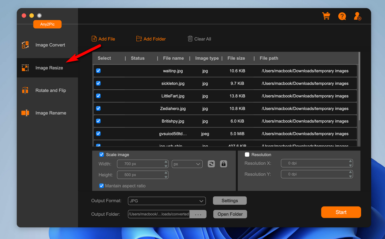 Convertidor de imagen Any2Pic