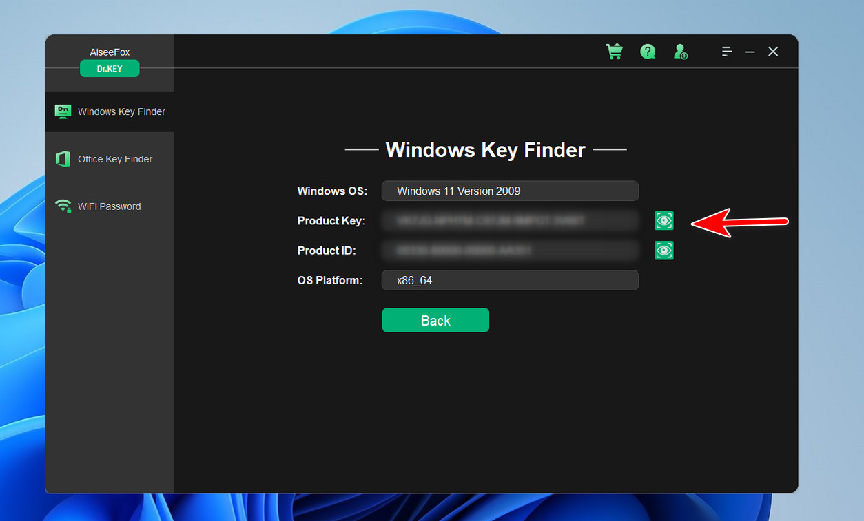 Buscador de Claves de Producto de DR.KEY