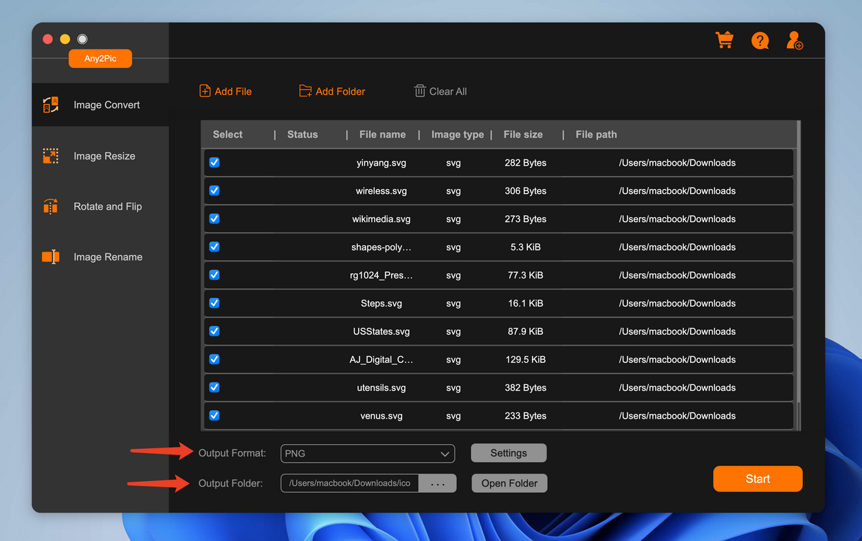 Convertisseur d'images Any2Pic