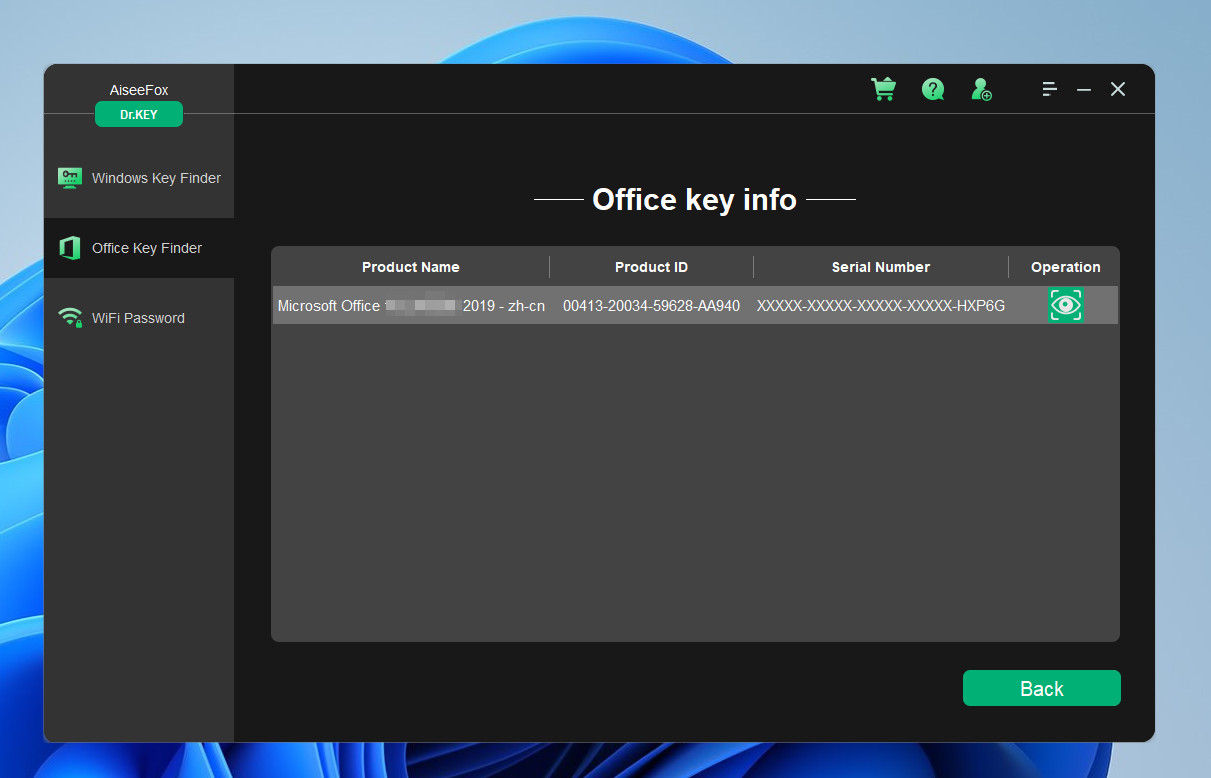 Localizador de Chave do Produto DR.KEY