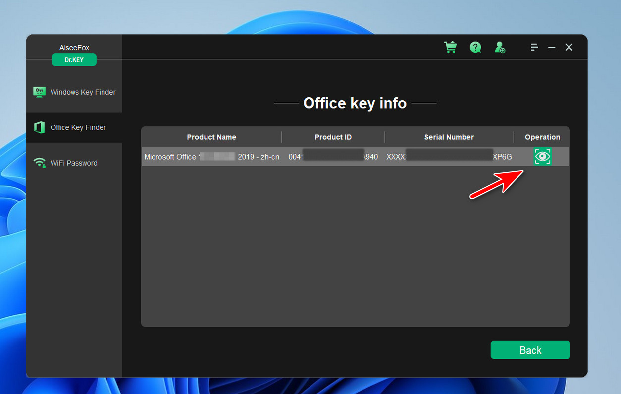 Localizador de Chave do Produto DR.KEY