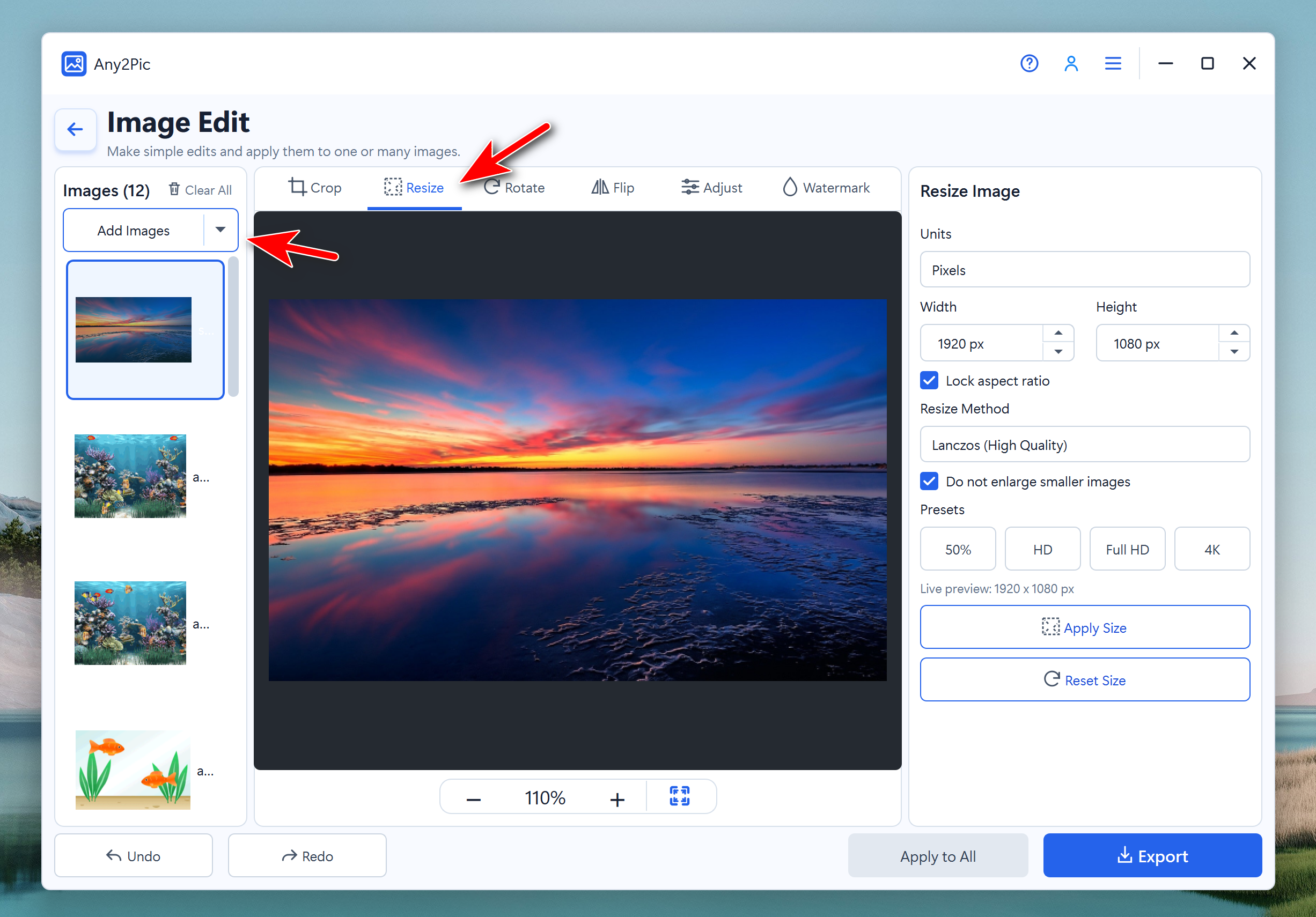Any2Pic Resize Images